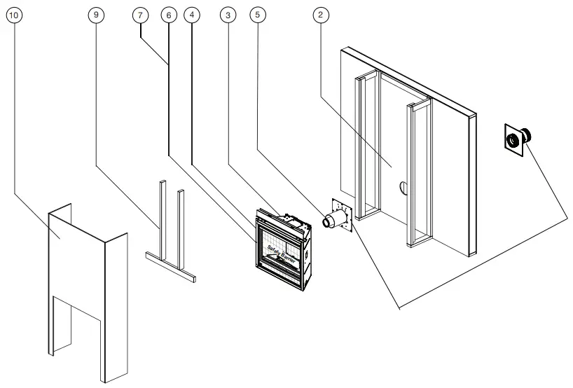 NAPOLEON BX42NTRE Vent Natural Gas Fireplace - Fig 1