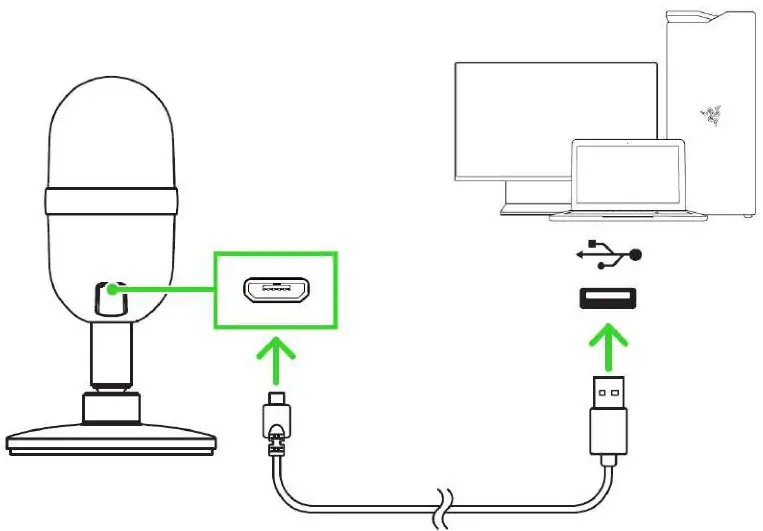 RAZER Seiren Mini USB Streaming Microphone - USB port