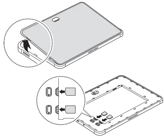 Installing a nano-SIM card (sold separately) and battery