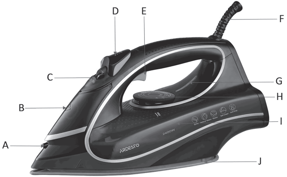 ARDESTO IR B2235 Steam Iron - DESCRIPTION OF DEVICE