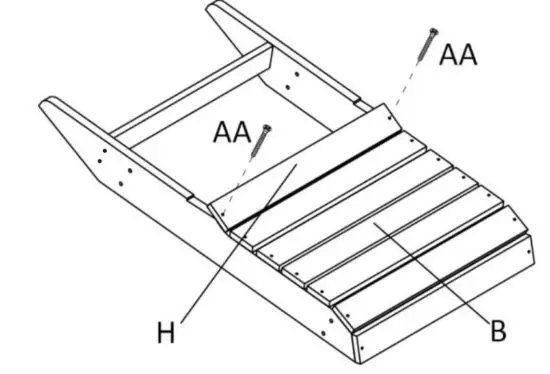 FIG 4 Attaching the rear seat slat