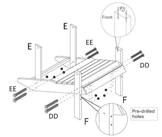 FIG 5 Attaching the front legs