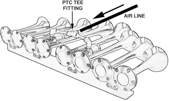 VIXEN HORNS VXH8124XLC Train Horn for Truck-Car 8 Air Horn Chrome-fig2