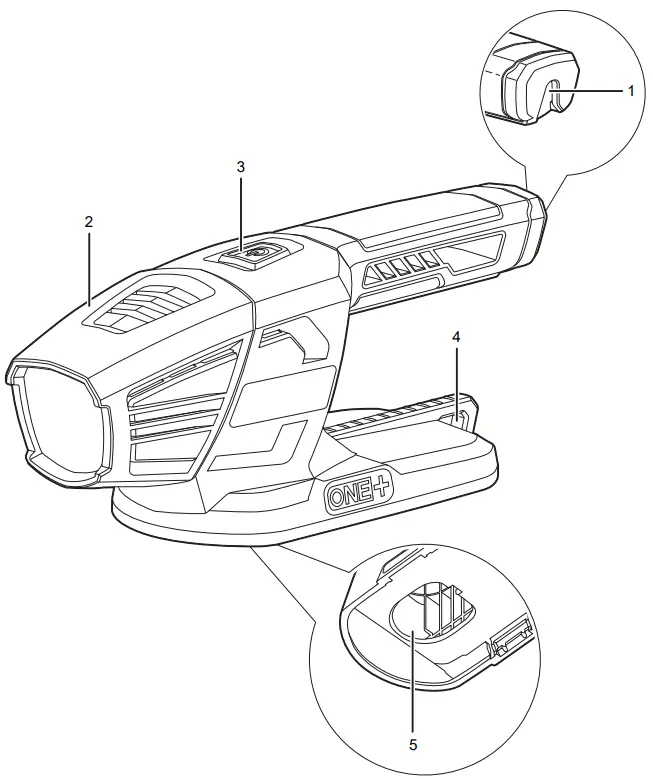 RYOBI R18T Cordless LED Torch - fig 2