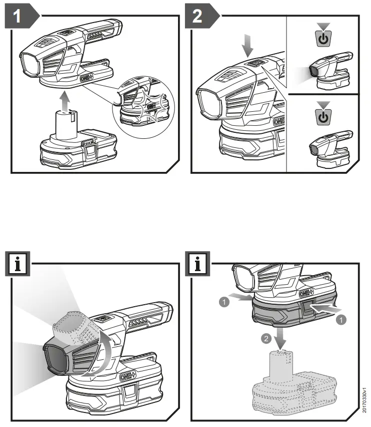 RYOBI R18T Cordless LED Torch - fig 3