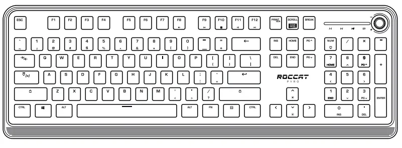 PYRO ROCCAT Mechanical RGB Gaming Keyboard-