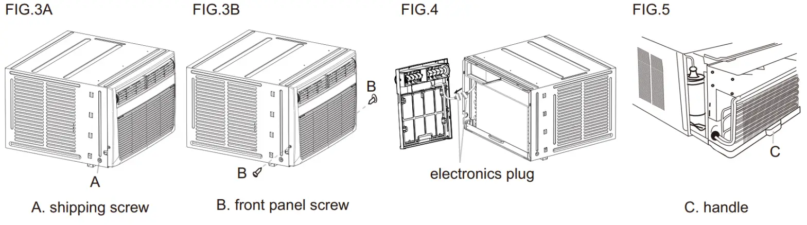 FRIGIDAIRE FFRE083ZA1 SLO3 Wall Mounted Room Air Conditioner - Installation