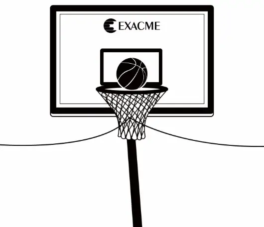 EXACME Trampoline Basketball Set-1
