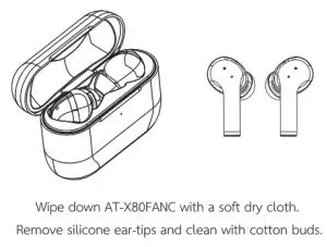 aiwa AT-X80FANC Active Noise Cancelling TWS Buds - CLEANING