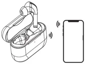 aiwa AT-X80FANC Active Noise Cancelling TWS Buds - CONNECTING THE MOBIL DEVICE