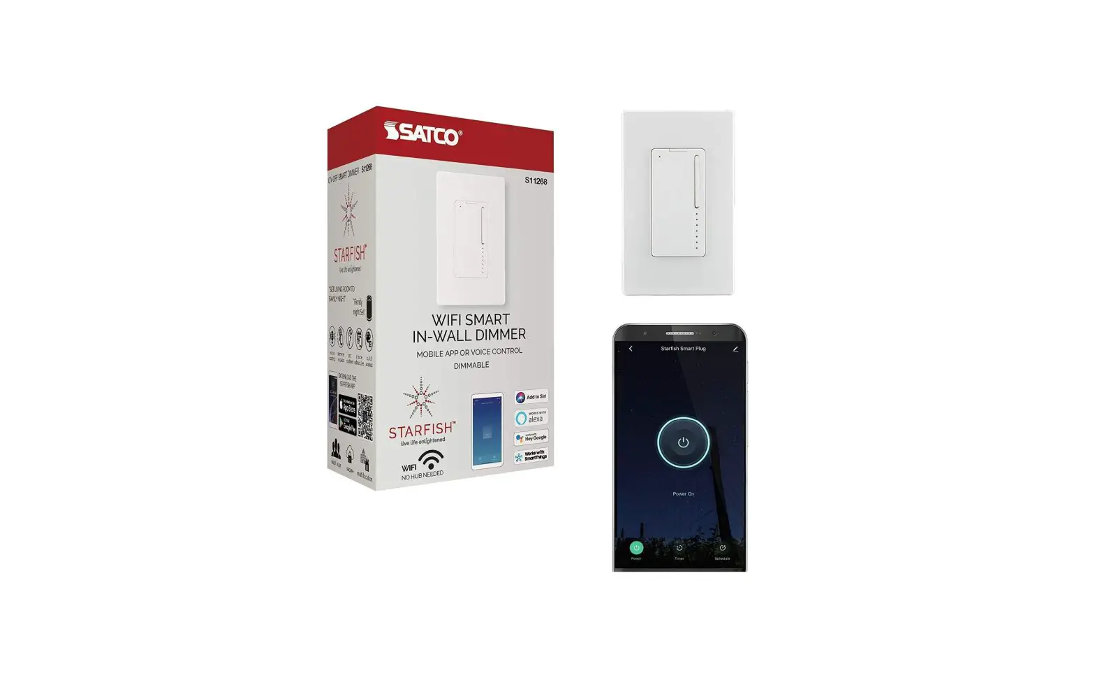 Satco S11268 In Wall Wifi Dimmer Installation Guide