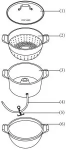 VKPbrands Vineyard Steam Juicer VKP1150 - Diagram