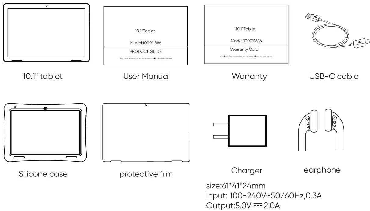 Emdoor Digital Technology W1027VGTW 10 1 Inch Tablet - Boox