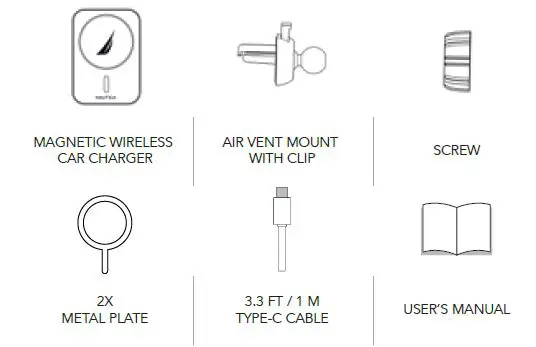 NAUTICA NTMC02 Magnetic Wireless Car Charger fig-1