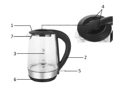 emerio WK-123131 Glass Electric Water Kettle fig-1