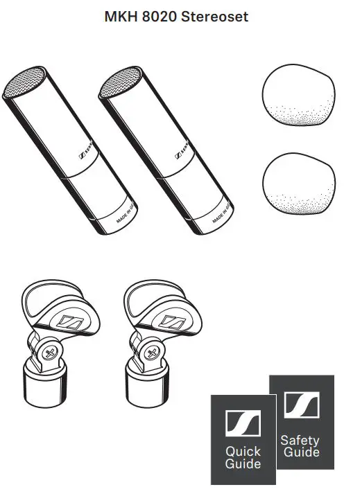 SENNHEISER MKH 8020 Compact Omnidirectional Condenser Microphone Stereoset User Guide - In the box