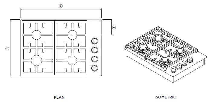 FISHER PAYKEL CDV3-365H 36 Inch Gas Cooktops FIG 3