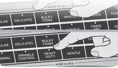Whirlpool WHD862CHCS Closet Depth Front Load Heat Pump Dryer User Guide - SELECT WHAT TO DRY AND HOW TO DRY