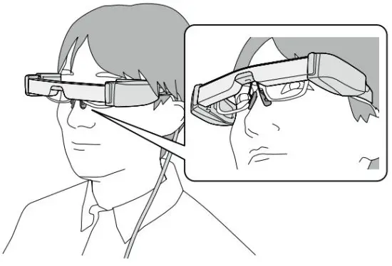 EPSON BT 40 Smart Glasses - Wearing over Glasses