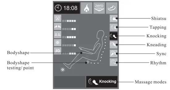 INFINITY Riage X3 Deluxe Multi Functional Massage Chair - program
