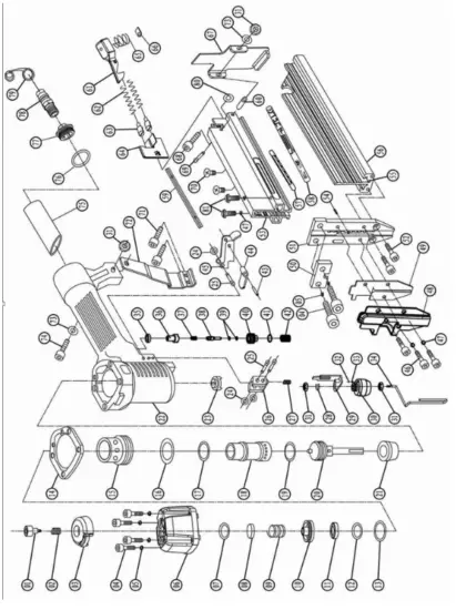 Clarke Air AIR STAPLE NAIL GUN CSN 1D - Fig