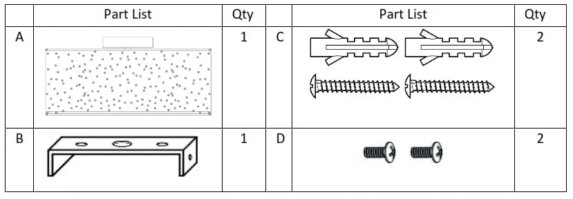 Johan Lewis Allice Starry Flush Diffuser - Parts list