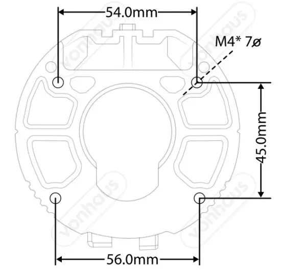 VonHaus 3515301 Compact Palm Router Saw - BASE DIMENSIONS