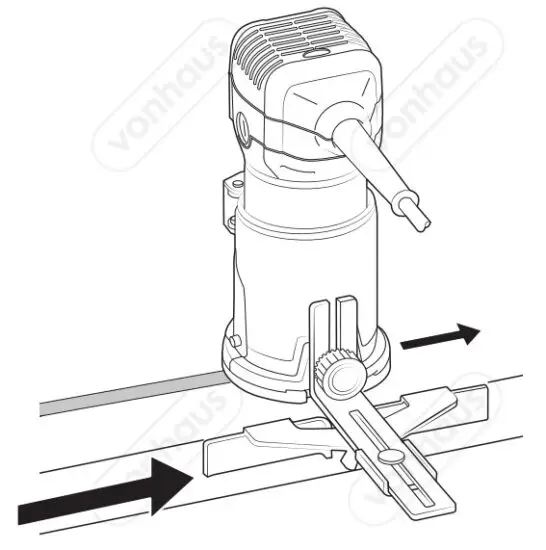 VonHaus 3515301 Compact Palm Router Saw - STRAIGHT GUIDE ASSEMBL 3