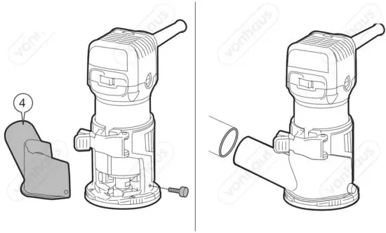 VonHaus 3515301 Compact Palm Router Saw - VACUUM ACCESSORY