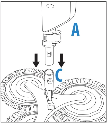 Pro Idee 232574 Microfibre Spray Mop - together