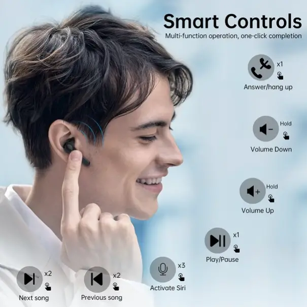 Bluetooth-5.0-Headphones,-Wireless-Earbuds-in-Ear-IPX8-Waterproof-Touch-Control-Built-in Mic-Headsets-fig-1