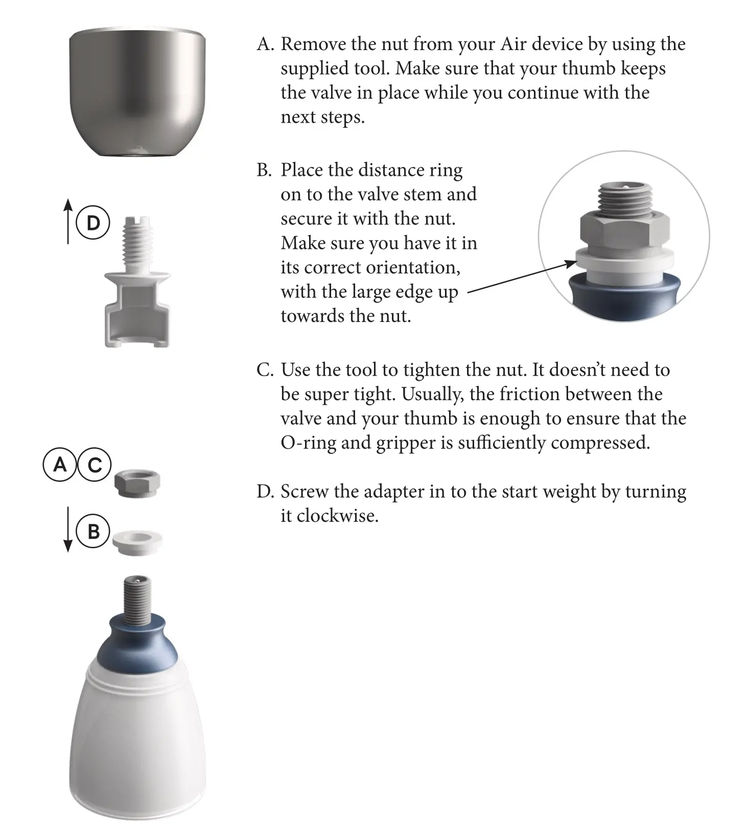 Foreskinned Foreskin Restoration Gravity for Air - Assembly instruction