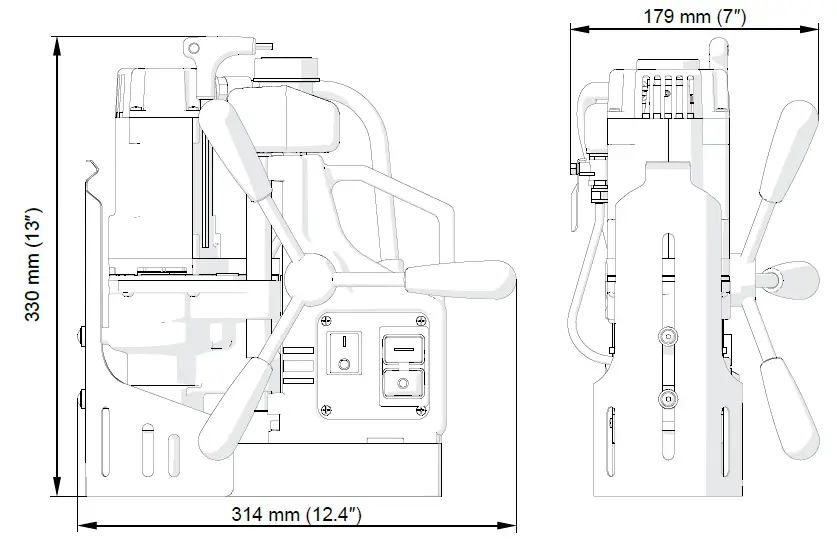 Holemaker HMPRO35 PRO 35 Magnetic Base Drilling Machine 02