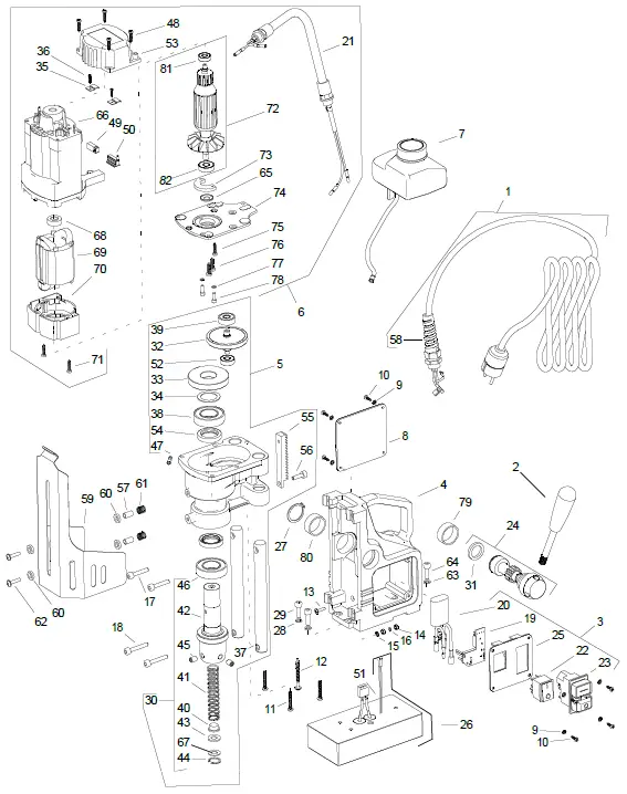 Holemaker HMPRO35 PRO 35 Magnetic Base Drilling Machine 15