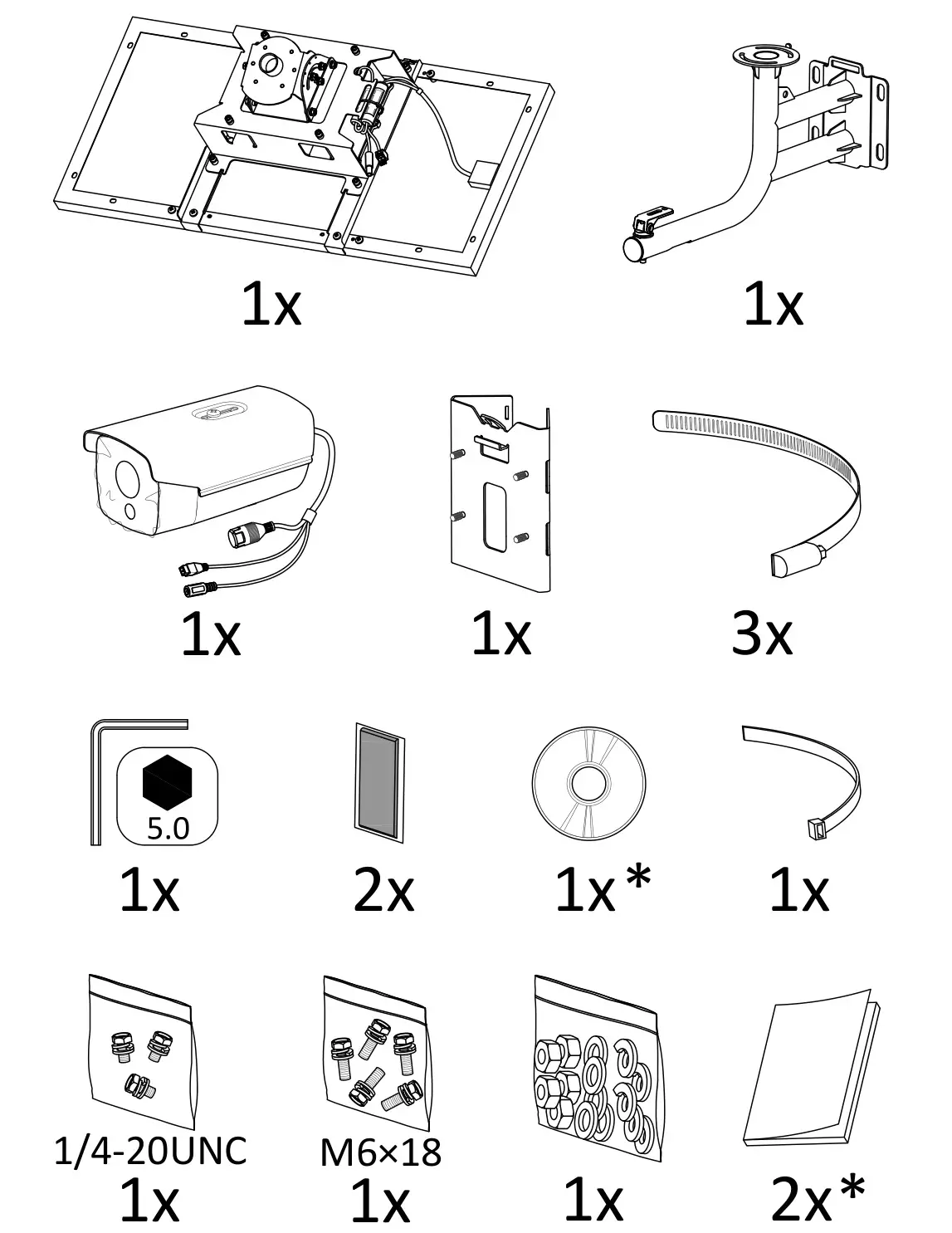 HIKVISION DS-2XS6A25G0-I Solar Network Camera - parts