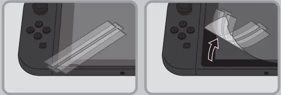 NINTENDO Carrying Case and Screen Protector User Manual - screen protector is crooked