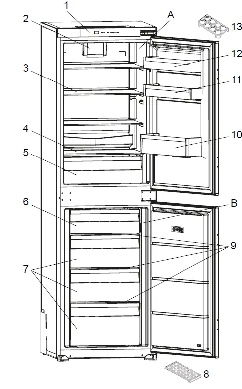 caple-RI5505-Built-In-50-by-50-Fridge-Freezer-fig3
