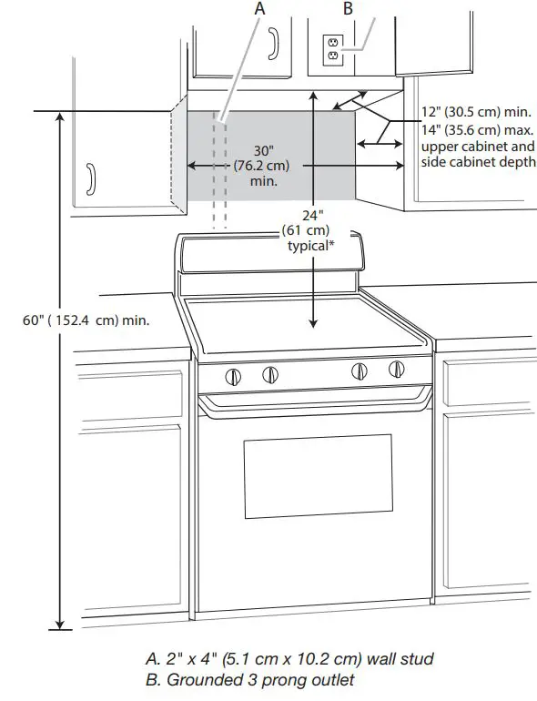 KitchenAid Microwave Hood Combination Installation Guide - Installation Dimensions