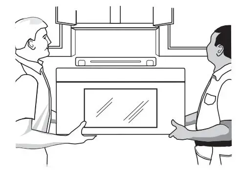 KitchenAid Microwave Hood Combination Installation Guide - Make sure the microwave oven door is closed and taped shut