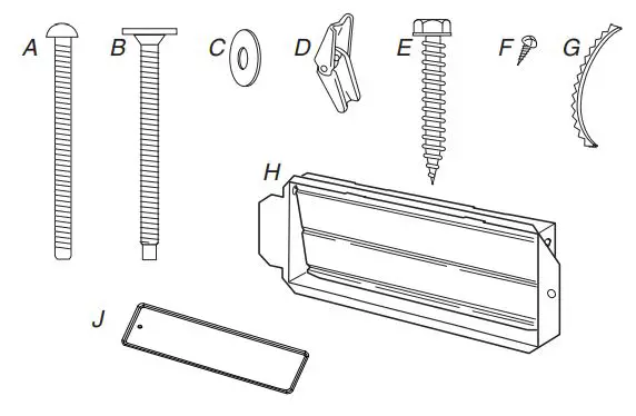 KitchenAid Microwave Hood Combination Installation Guide - Parts supplied