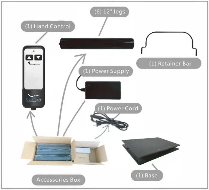 OMNE SLEEP OS1 Black Queen Adjustable Bed Base - 1