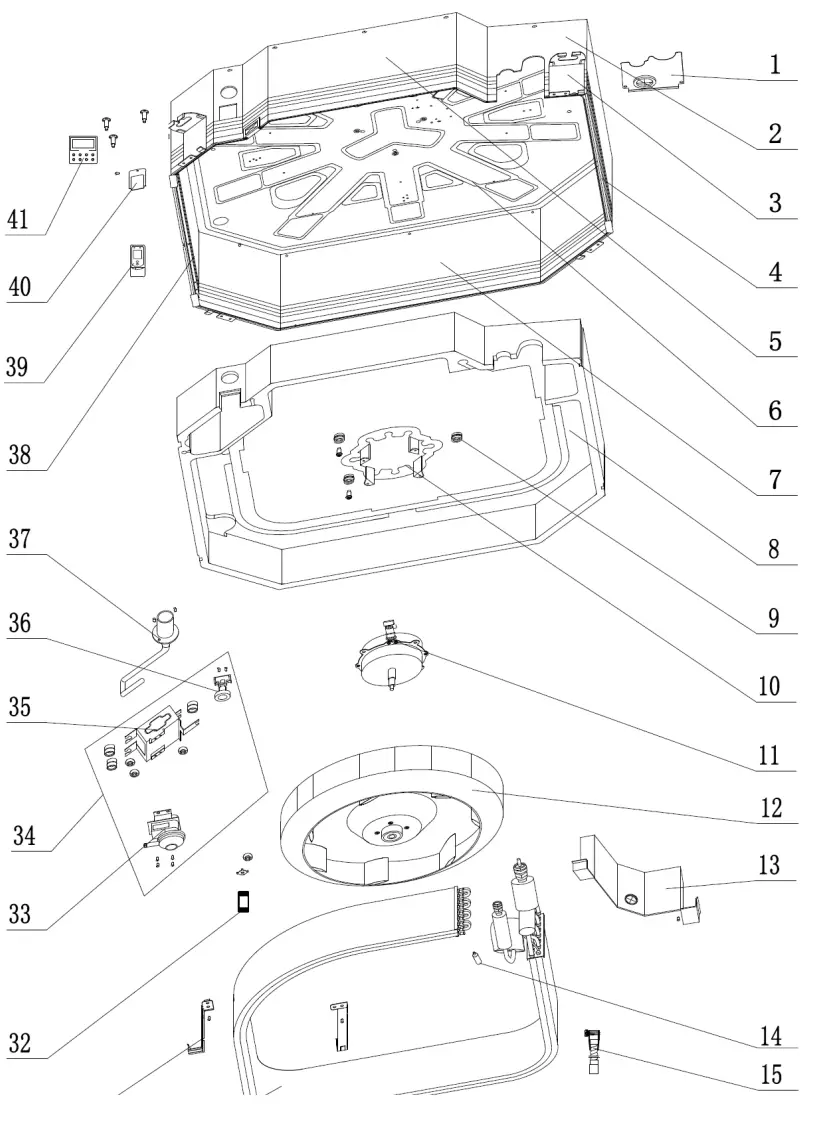 GREE CAS12HP230V1BC Cassette Fan Coil - Diagram 2