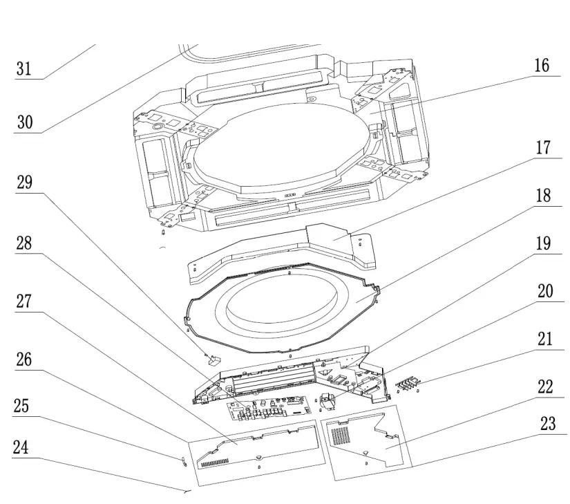 GREE CAS12HP230V1BC Cassette Fan Coil - Diagram 3