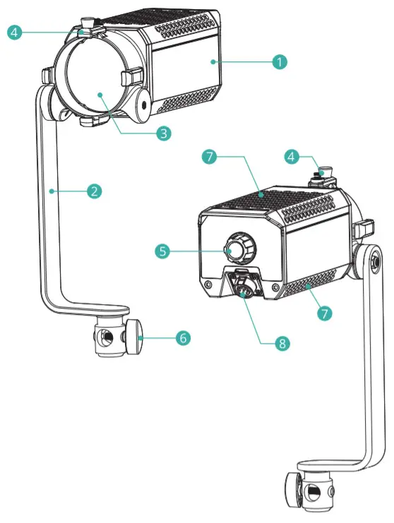 CLAR S60 Focusing LED Light Wireless LED - S360 kamp