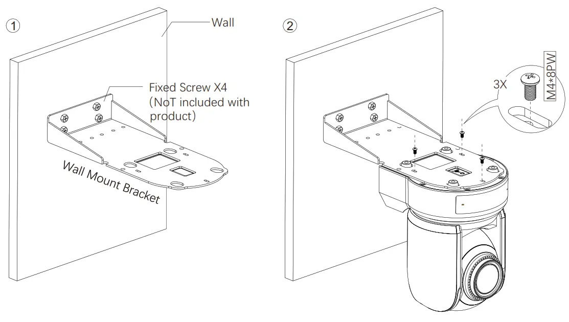 BOLIN TECHNOLOGY BL-WM-01 Indoor Camera Ceiling Mounting Kit - Pendant Installation