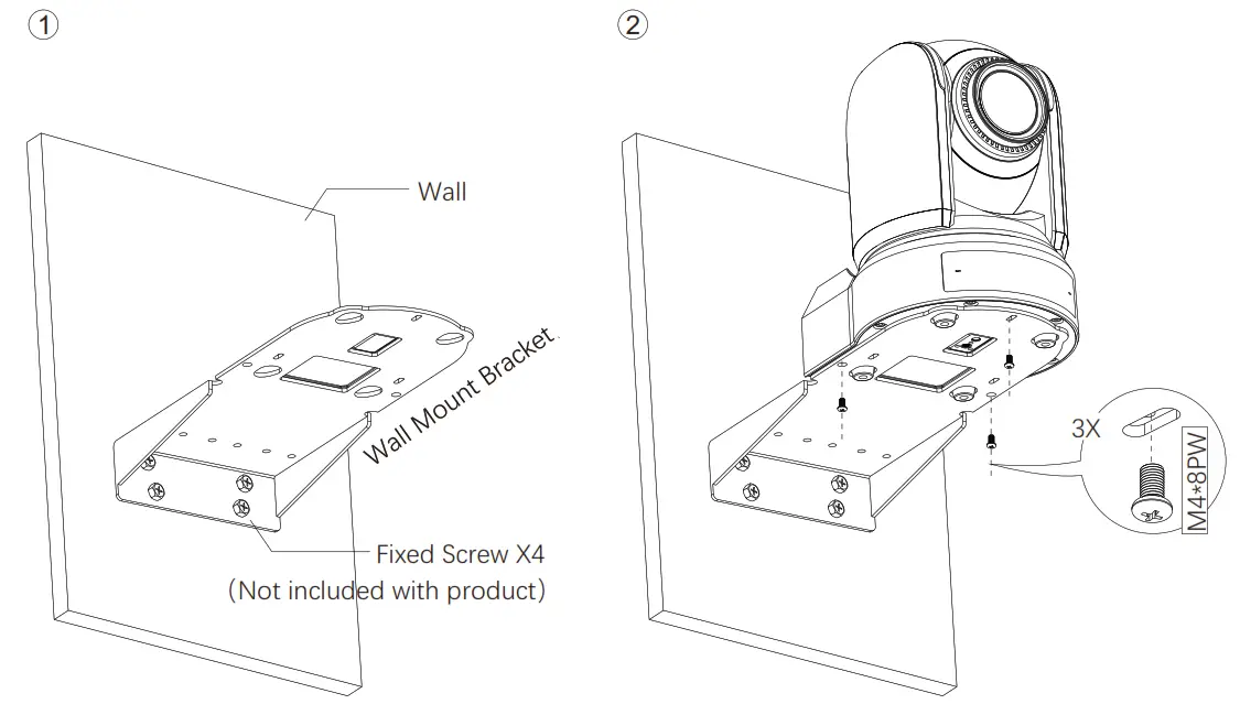 BOLIN TECHNOLOGY BL-WM-01 Indoor Camera Ceiling Mounting Kit - Standard Installation