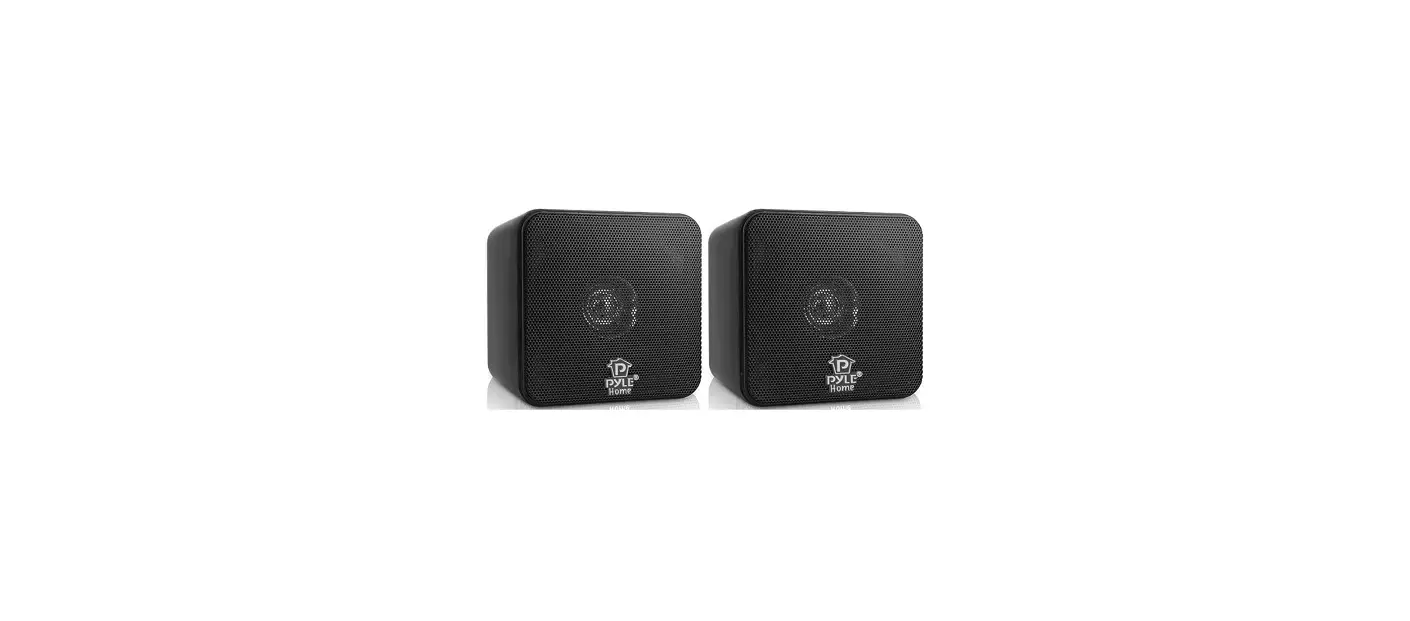 Pyle Pcb4bk 4-inches Mini Cube Bookshelf Speakers User Manual