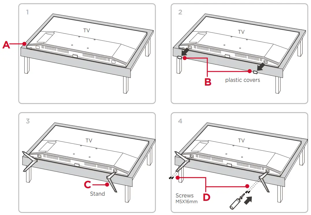 TCL R613 6 Series 55 Inch Class 4K UHD Dolby Vision HDR Roku Smart TV - stand