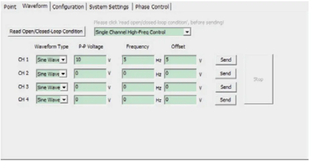 COREMORROW E70 4-Channel Piezo Controller Software fig 11