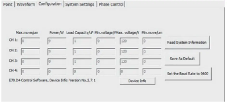 COREMORROW E70 4-Channel Piezo Controller Software fig 7